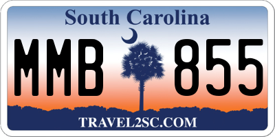 SC license plate MMB855