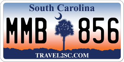 SC license plate MMB856