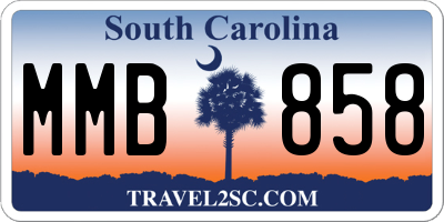 SC license plate MMB858