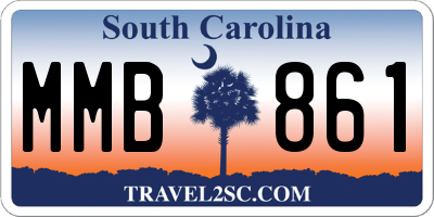 SC license plate MMB861