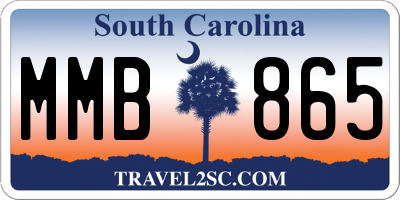 SC license plate MMB865
