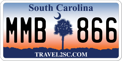 SC license plate MMB866