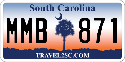 SC license plate MMB871