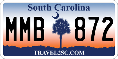 SC license plate MMB872