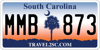 SC license plate MMB873