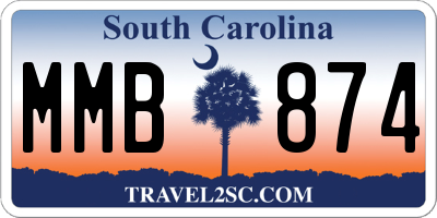 SC license plate MMB874