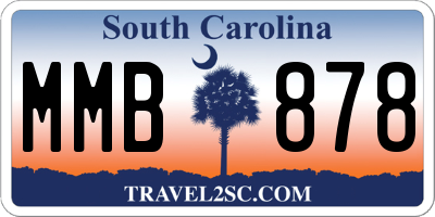 SC license plate MMB878