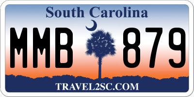 SC license plate MMB879