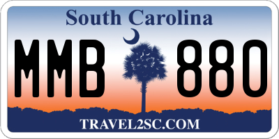 SC license plate MMB880