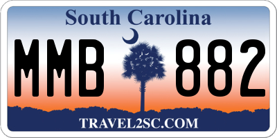 SC license plate MMB882