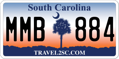 SC license plate MMB884