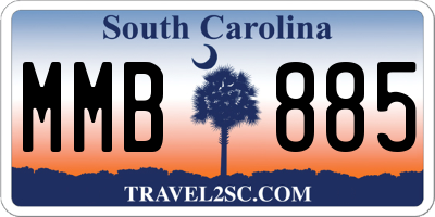 SC license plate MMB885