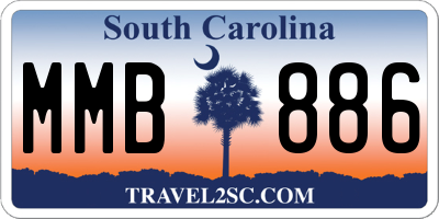 SC license plate MMB886