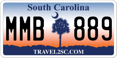 SC license plate MMB889