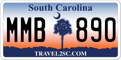 SC license plate MMB890