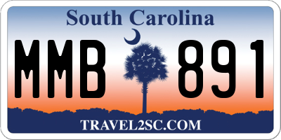 SC license plate MMB891