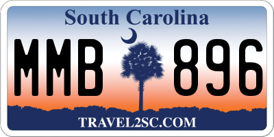 SC license plate MMB896