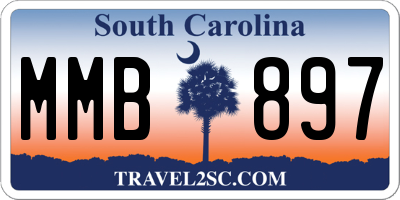 SC license plate MMB897