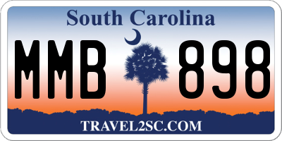 SC license plate MMB898