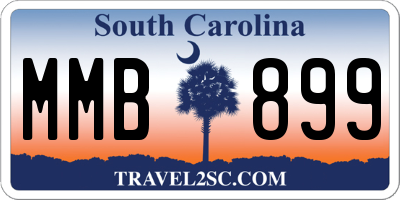 SC license plate MMB899