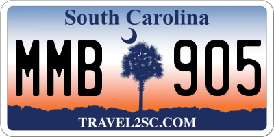 SC license plate MMB905