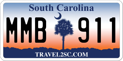 SC license plate MMB911
