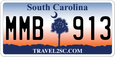 SC license plate MMB913