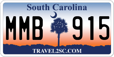 SC license plate MMB915