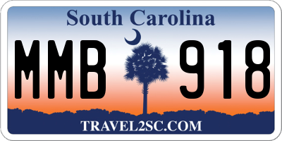 SC license plate MMB918