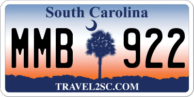 SC license plate MMB922