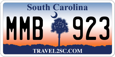 SC license plate MMB923