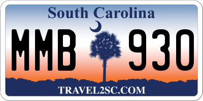 SC license plate MMB930