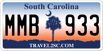 SC license plate MMB933