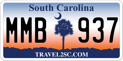 SC license plate MMB937
