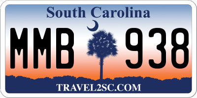 SC license plate MMB938