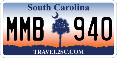 SC license plate MMB940