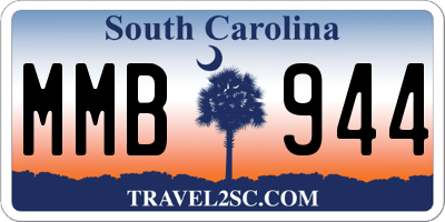 SC license plate MMB944