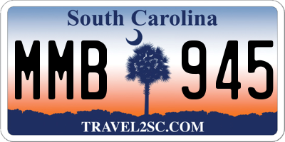 SC license plate MMB945