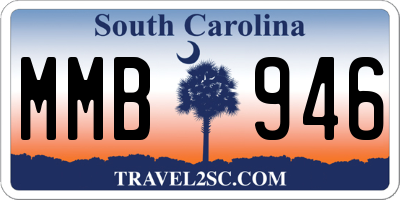 SC license plate MMB946