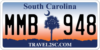 SC license plate MMB948