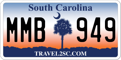 SC license plate MMB949