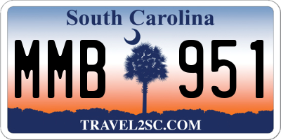 SC license plate MMB951