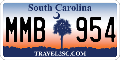 SC license plate MMB954