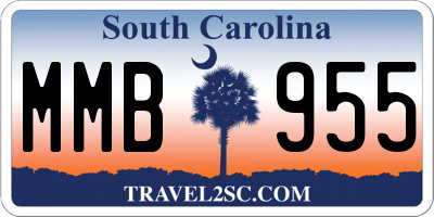 SC license plate MMB955