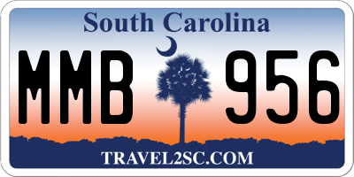 SC license plate MMB956