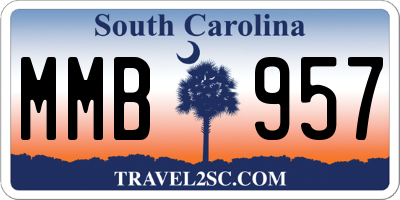 SC license plate MMB957