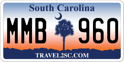 SC license plate MMB960