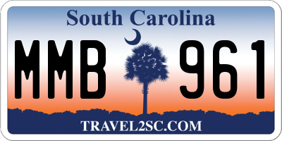 SC license plate MMB961