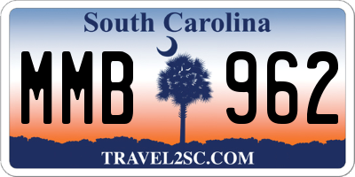 SC license plate MMB962
