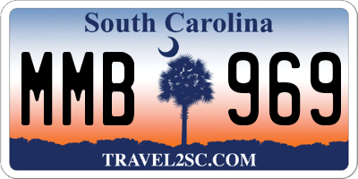 SC license plate MMB969